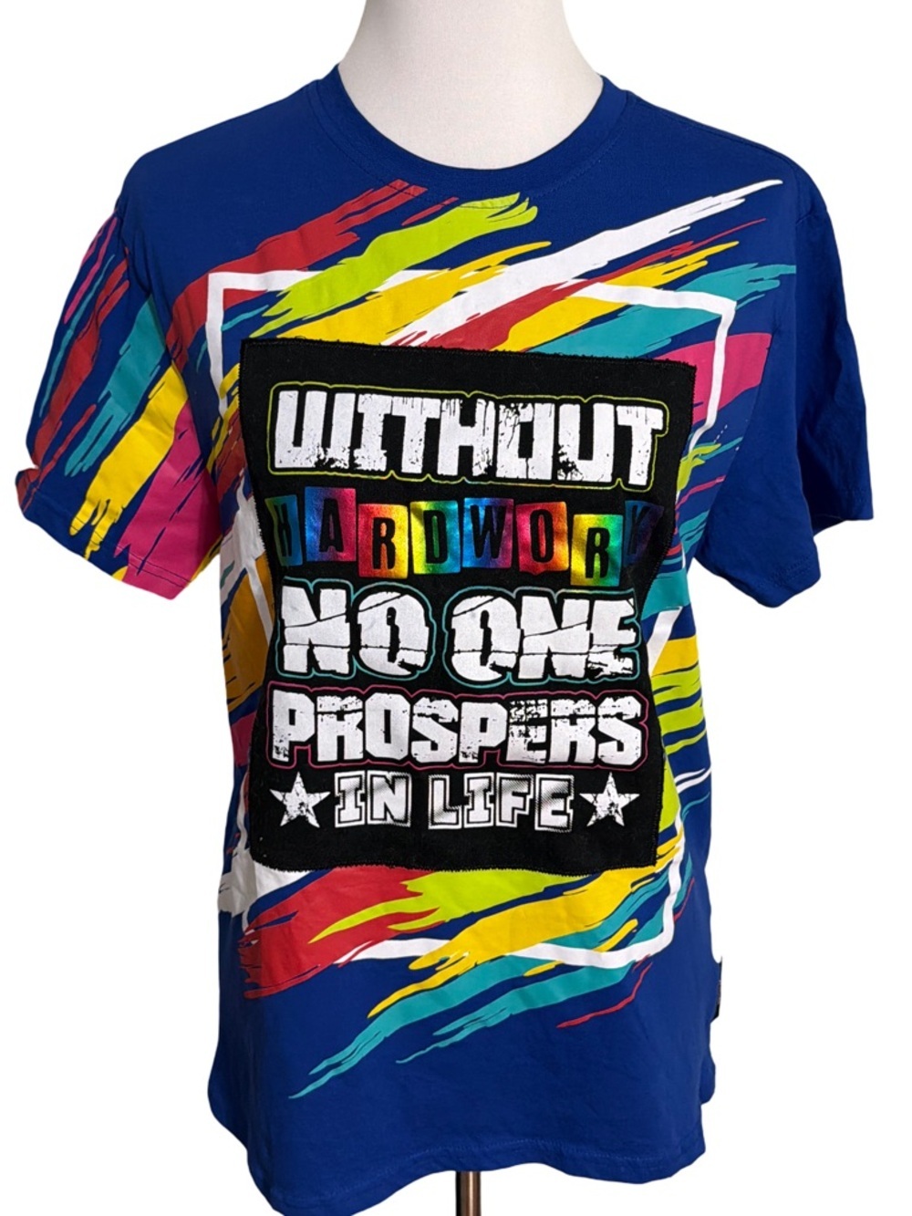 Switch Remarkable Graphic Short Sleeve Tee in Royal Blue with Multicolor Print
